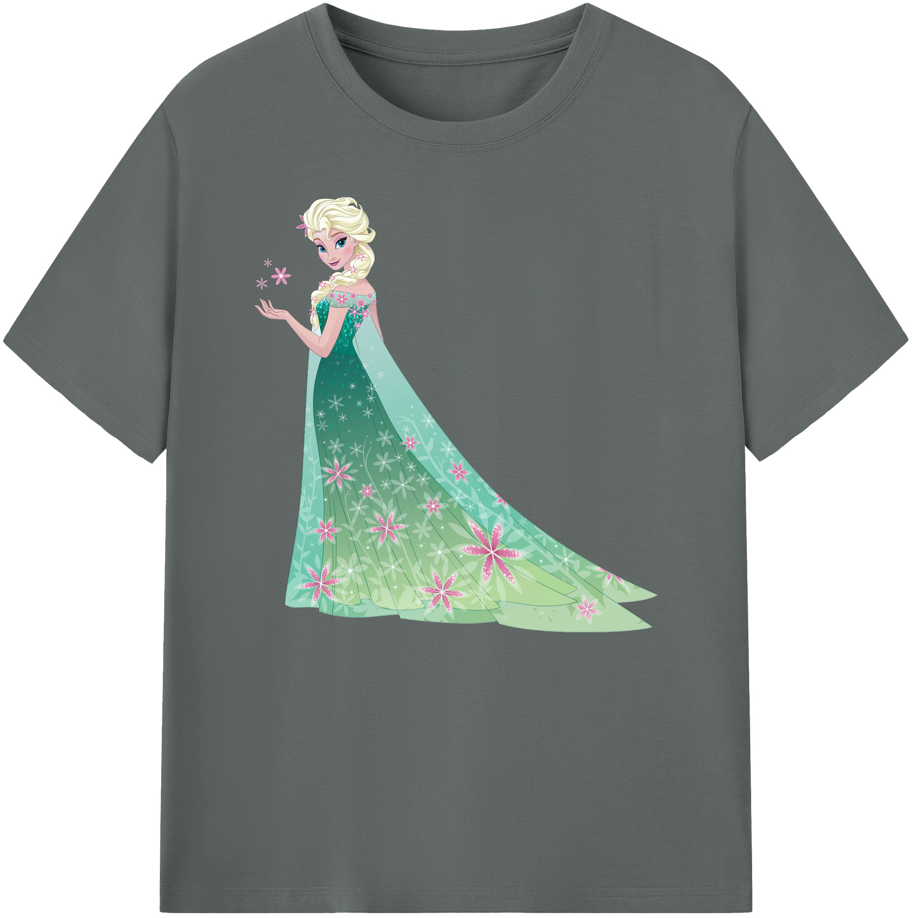 （画像用） アナと雪の女王 アンナ エルサ Frozen Anna Elsa 綿100％ メンズ半袖Tシャツ｜肌触りやわらか＆通気性